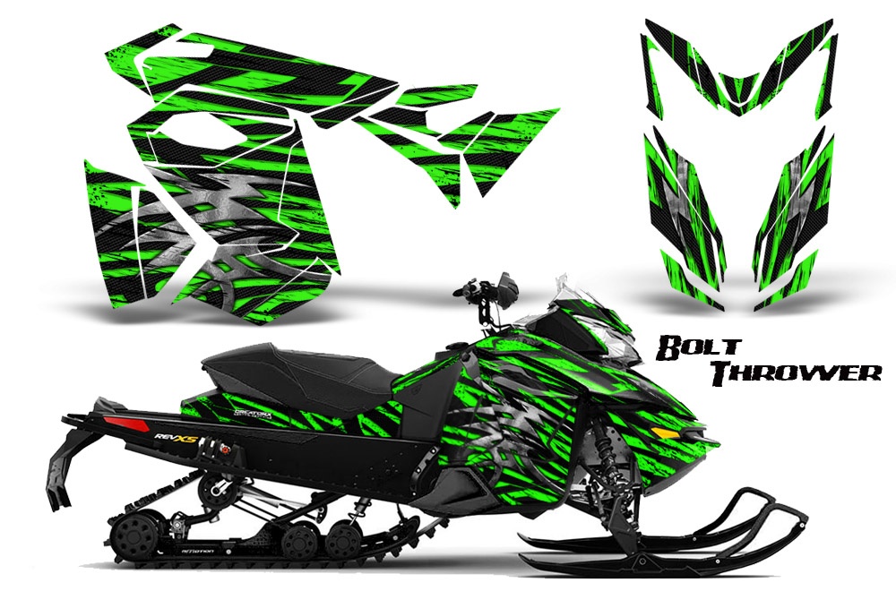 Skidoo Rev XS Graphics Kit Bolt Thrower Green